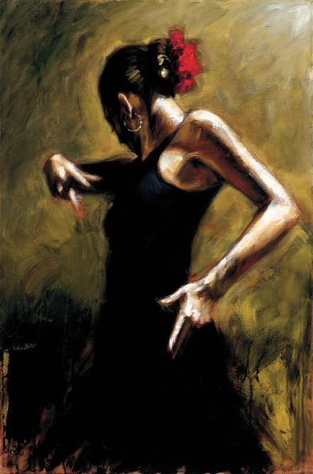 Rebet Heindel 「Dancer in Black on Black」 Dancer in Black, by Fabian Perez – Village Gallery