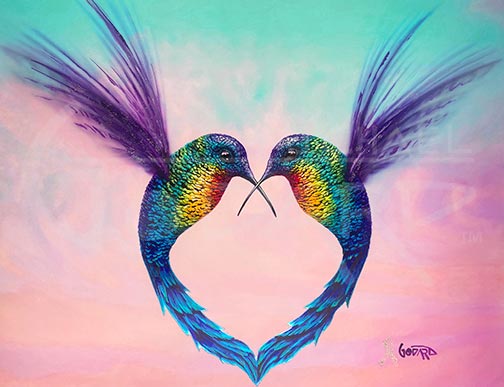 スピリチュアルアート「Wings of Victory」(アールグラージュ作品) Wings of Hope, by Michael Godard – Village Gallery
