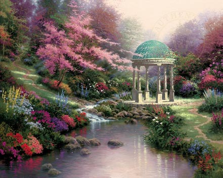 Pools of Serenity, by Thomas Kinkade – Village Gallery Pools of Serenity, by Thomas Kinkade – Village Gallery
