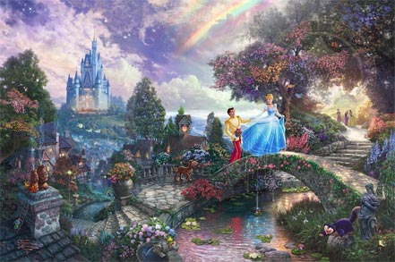 thomas-kinkade cinderella-wishes-upon a dream