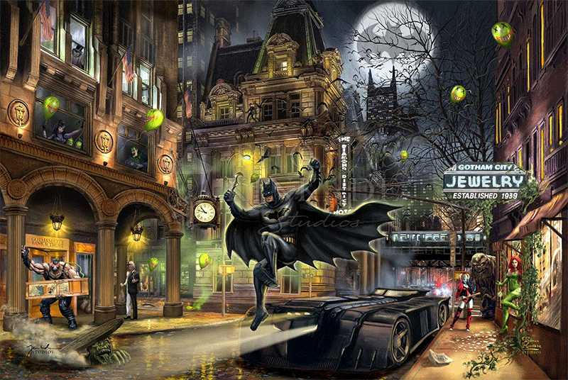 thomas-kinkade-batman-gotham-city