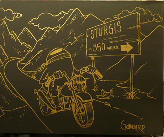 sturgis-chopper-michael-godard-gold-pen-original