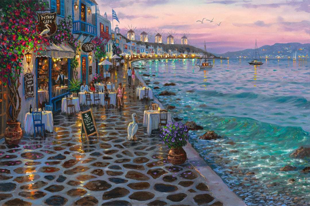 Mykonos Harbor, by Robert Finale