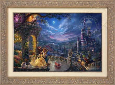 Beauty and the Beast Dancing in the Moonlight, by Thomas Kinkade Studios