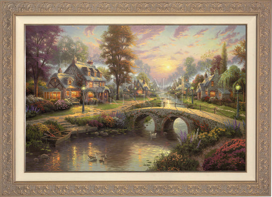 Sunset on Lamplight Lane, by Thomas Kinkade