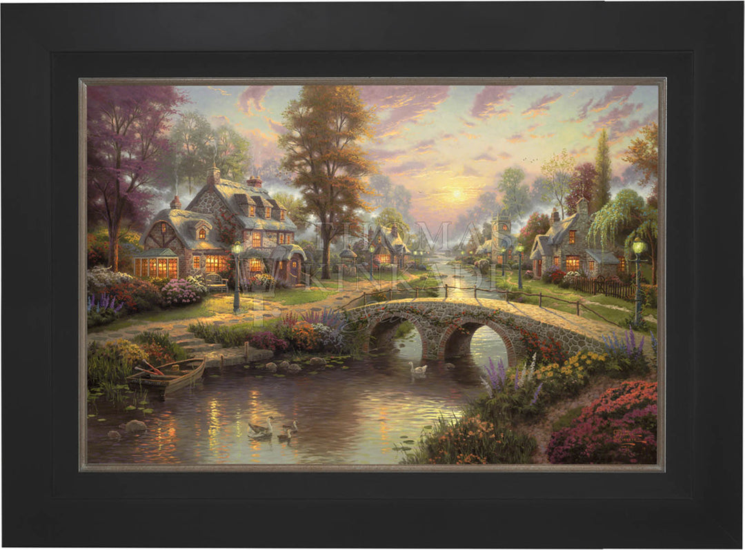 Sunset on Lamplight Lane, by Thomas Kinkade