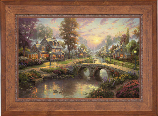 Sunset on Lamplight Lane, by Thomas Kinkade