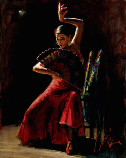 fabian perez celina con abanico iiI