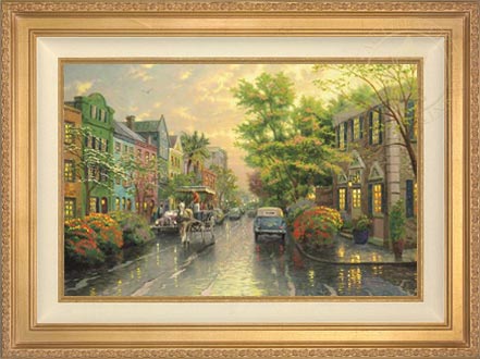 Charleston, Sunset on Rainbow Row, by Thomas Kinkade