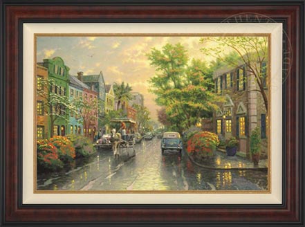 Charleston, Sunset on Rainbow Row, by Thomas Kinkade