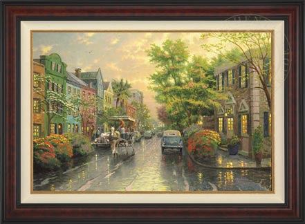Charleston, Sunset on Rainbow Row, by Thomas Kinkade