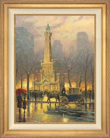 Chicago, Winter at the Water Tower, by Thomas Kinkade