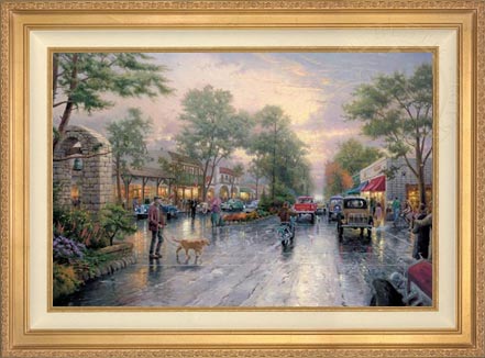 Carmel, Sunset on Ocean Avenue, by Thomas Kinkade