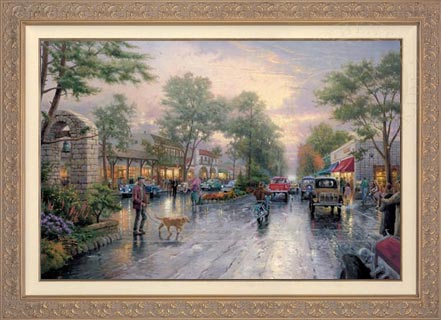 Carmel, Sunset on Ocean Avenue, by Thomas Kinkade