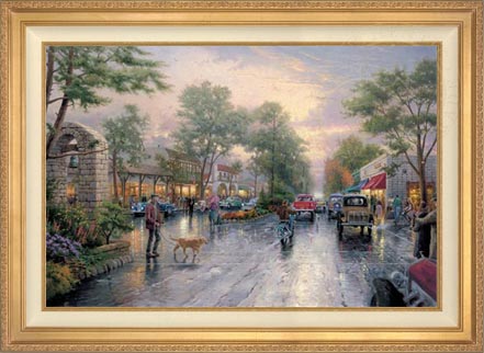 Carmel, Sunset on Ocean Avenue, by Thomas Kinkade