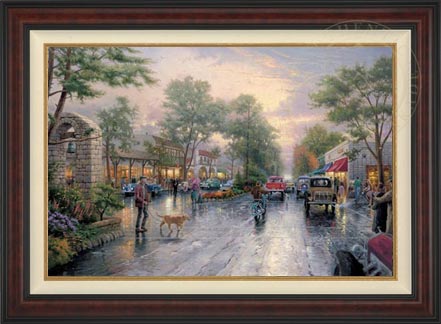 Carmel, Sunset on Ocean Avenue, by Thomas Kinkade