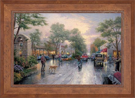 Carmel, Sunset on Ocean Avenue, by Thomas Kinkade