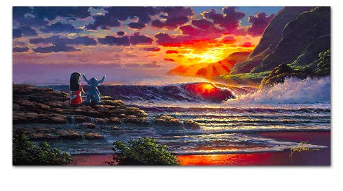 disney lilo &amp; stitch share a sunset
