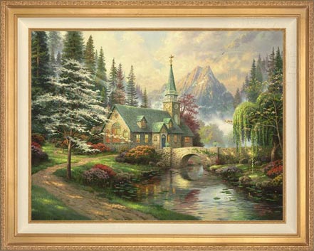 Dogwood Chapel, by Thomas Kinkade
