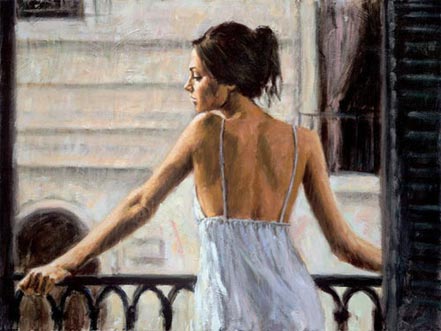 Fabian Perez Balcony at Buenos Aires II