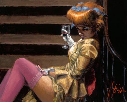 fabian perez cortigiana su le scale