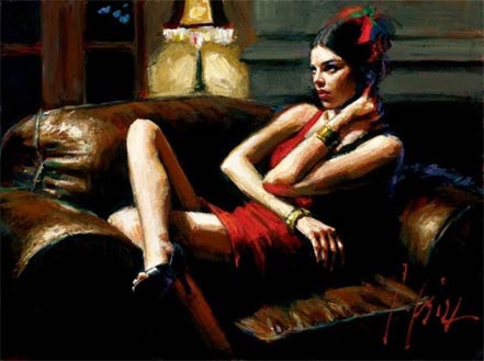 fabian perez linda in red iii