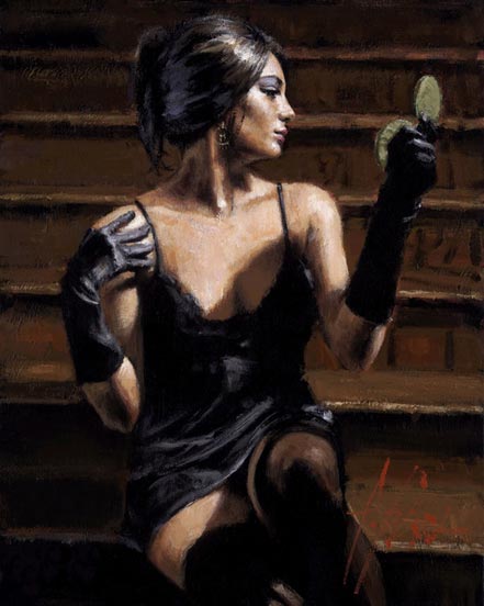 fabian perez saba on the stairs iii