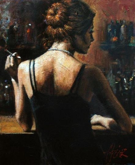Fabian Perez Senorita with Red Hair II