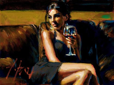fabian perez study for red on yellow ii