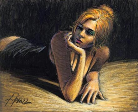 fabian perez study for third blonde
