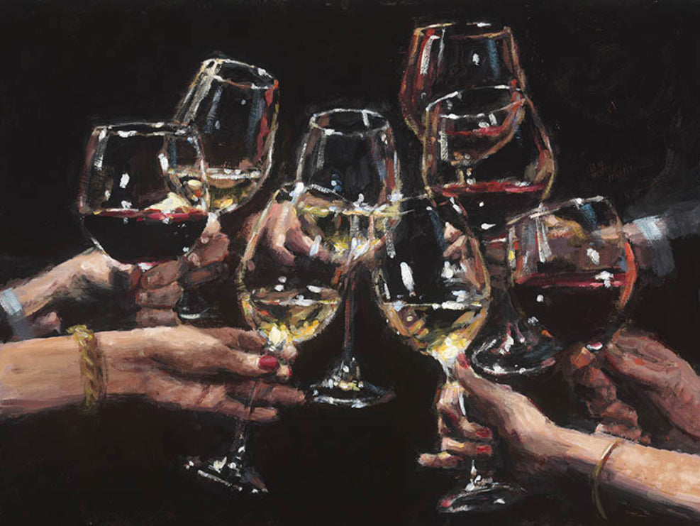 For a Better Life Red and White with Bracelet, by Fabian Perez
