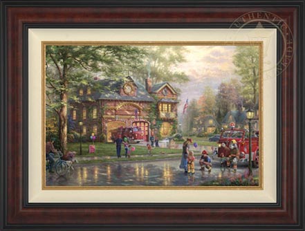 Hometown Firehouse, by Thomas Kinkade Studios