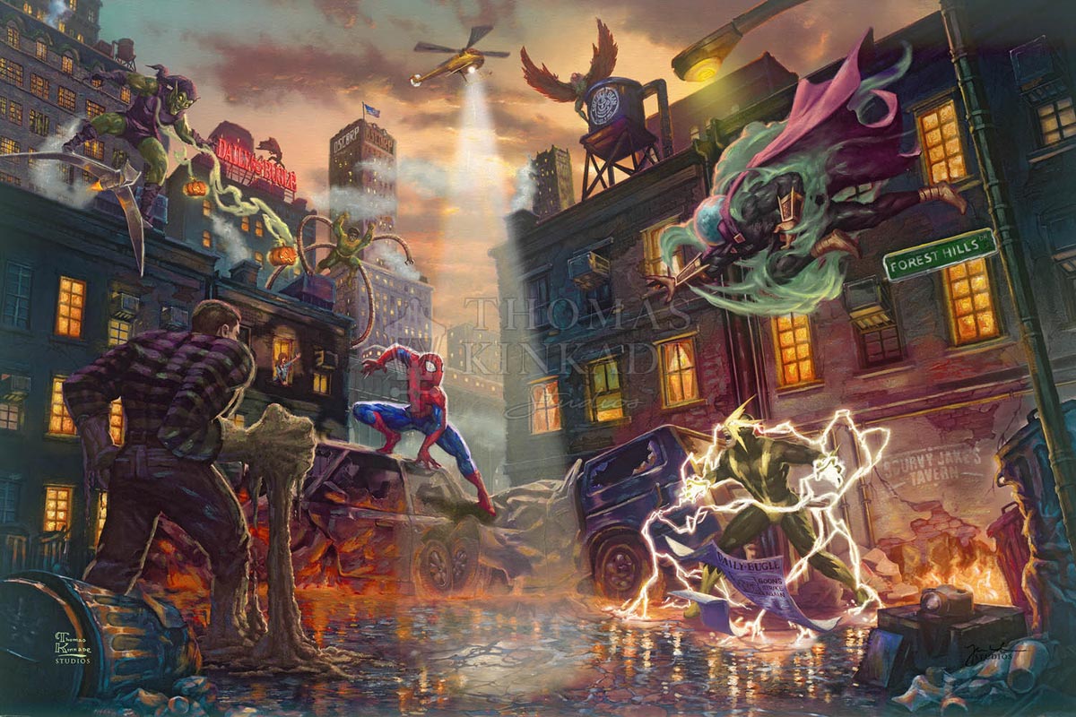 thomas kinkade spider-man vs. the sinister six