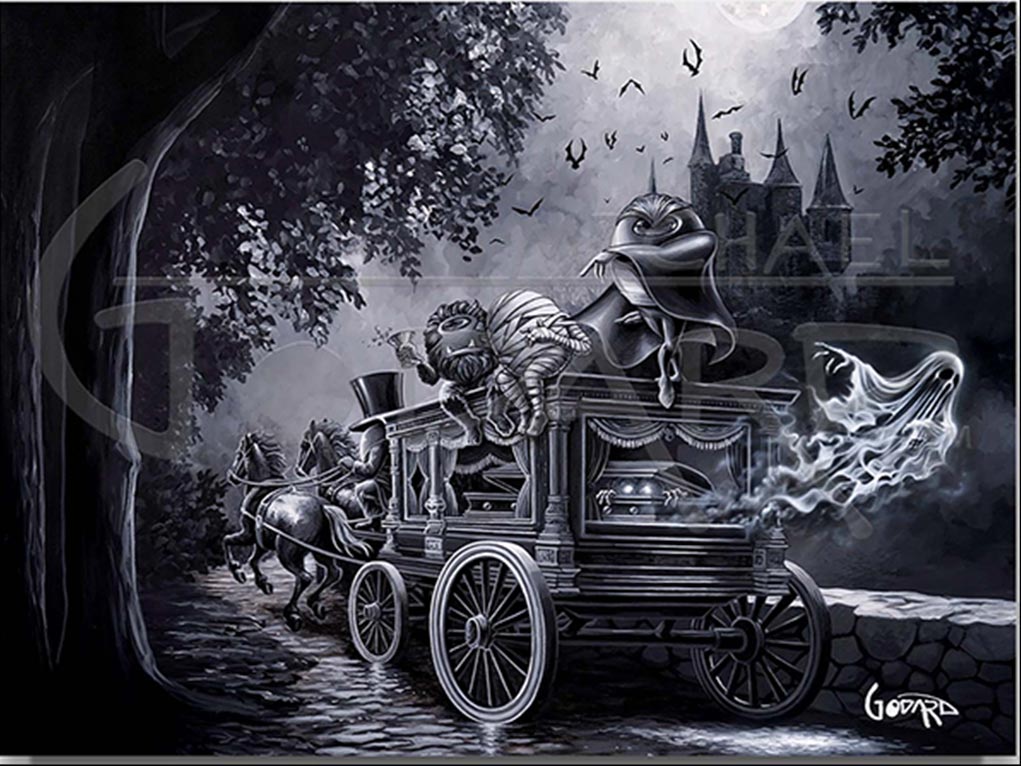 michael godard hearse monster party