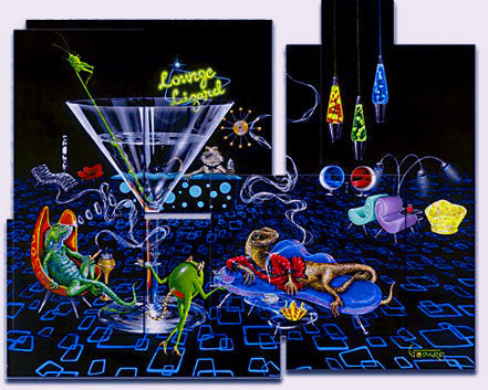 michael godard lounge lizard mosaic