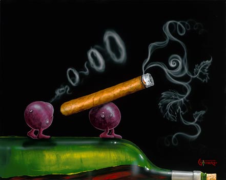 michael godard smoking grapes