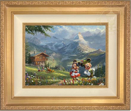 Mickey and Minnie in the Alps, by Thomas Kinkade Studios