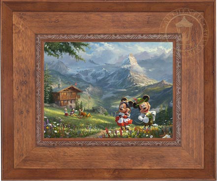 Mickey and Minnie in the Alps, by Thomas Kinkade Studios