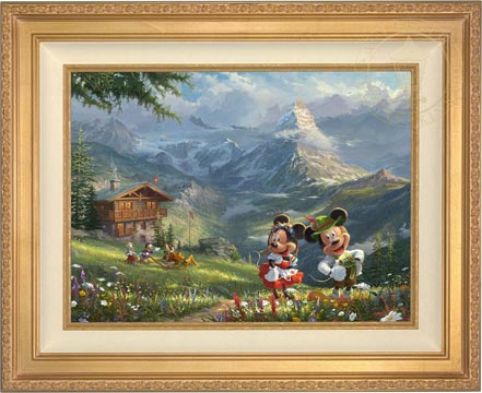 Mickey and Minnie in the Alps, by Thomas Kinkade Studios