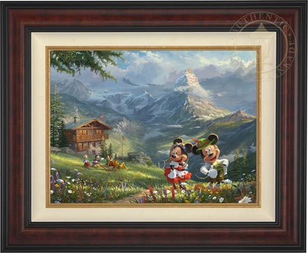 Mickey and Minnie in the Alps, by Thomas Kinkade Studios