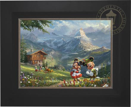 Mickey and Minnie in the Alps, by Thomas Kinkade Studios