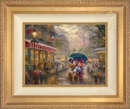 Mickey and Minnie in Paris, by Thomas Kinkade Studios