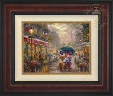 Mickey and Minnie in Paris, by Thomas Kinkade Studios