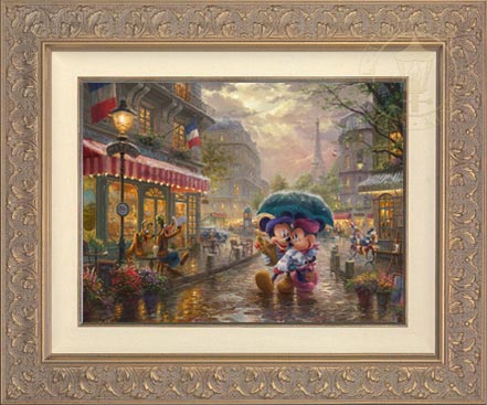 Mickey and Minnie in Paris, by Thomas Kinkade Studios