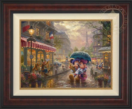 Mickey and Minnie in Paris, by Thomas Kinkade Studios