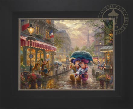 Mickey and Minnie in Paris, by Thomas Kinkade Studios