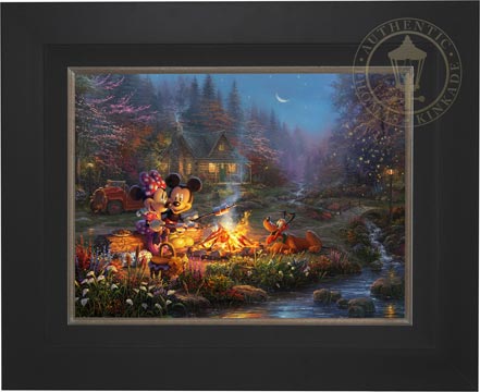 Mickey and Minnie - Sweetheart Campfire, by Thomas Kinkade Studios