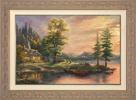 Morning Light Lake - Limited Edition Art, by Thomas Kinkade