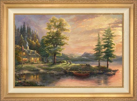 Morning Light Lake - Limited Edition Art, by Thomas Kinkade