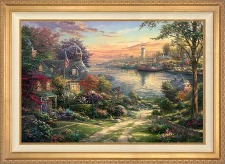 New England Harbor, by Thomas Kinkade Studios